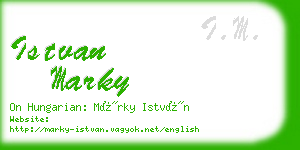 istvan marky business card